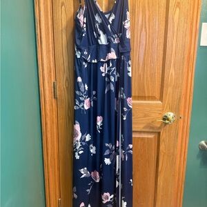Amazon Navy Floral Maxi Dress